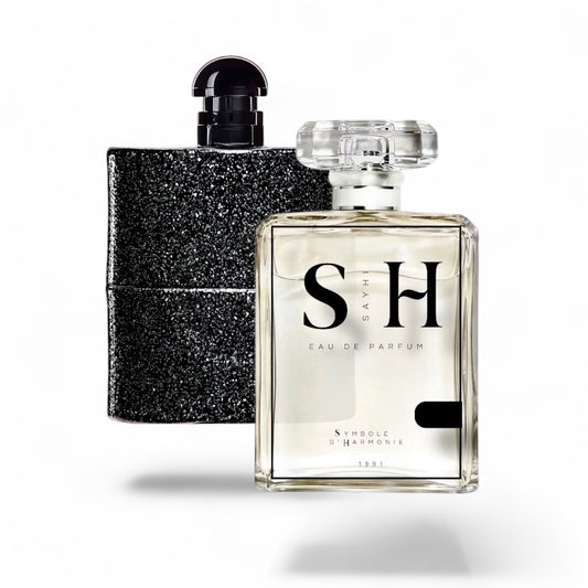 Inspirada en Black Opium de Yves Saint Laurent